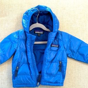 Patagonia Baby 3-6 mo. Blue Down Sweater Hoody